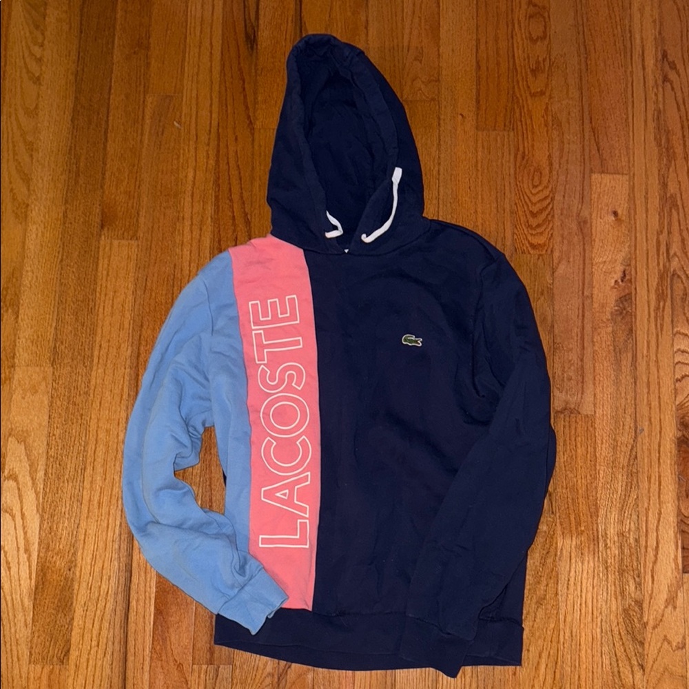 Lacoste Men's Colorblock Hoodie - Navy, Pink, and Blue